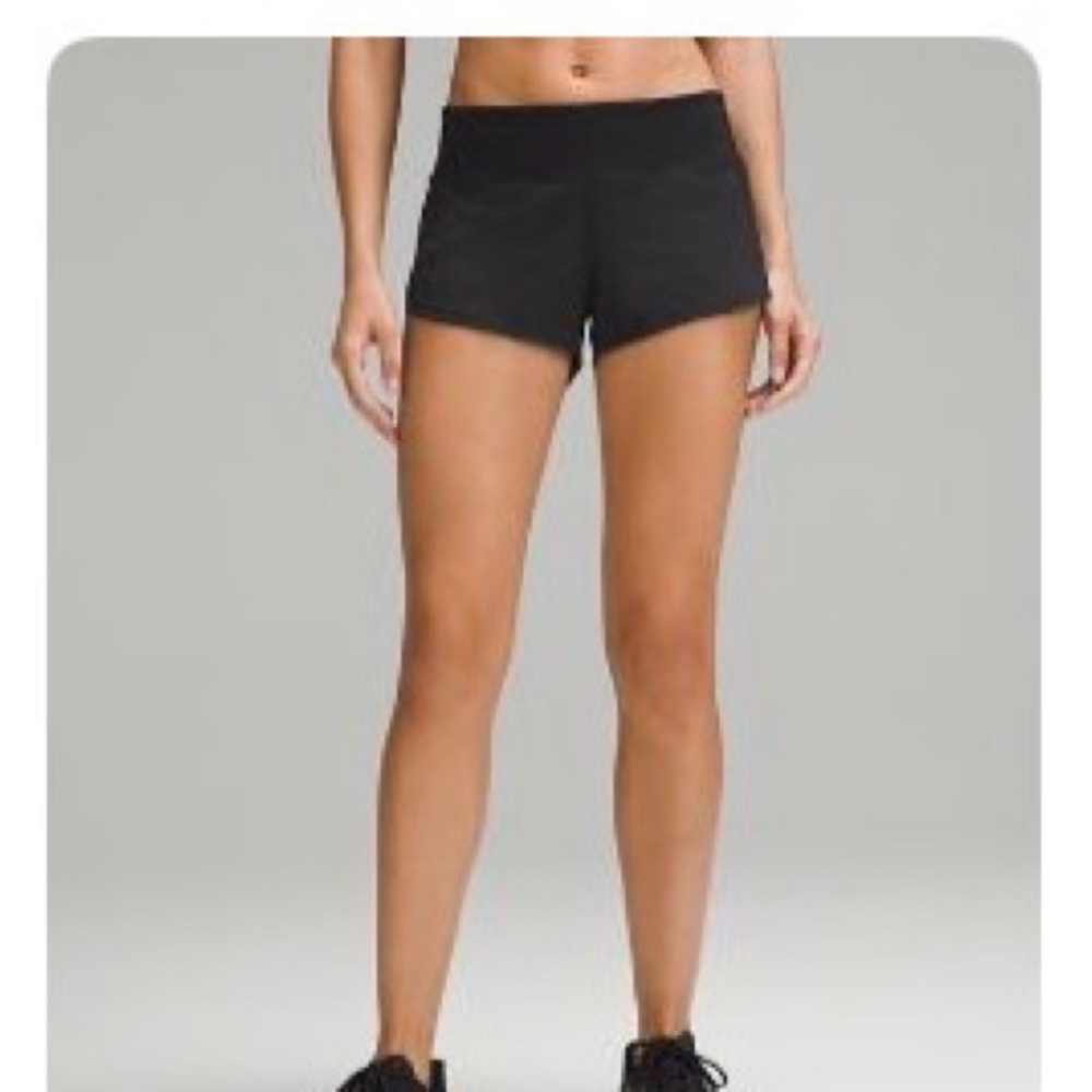 Lululemon Speed Up Shorts 2.5 inch Black Size 12